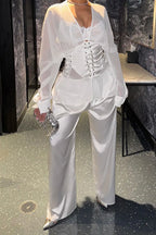 Women's Casual Tie Waist Blouse or Pants