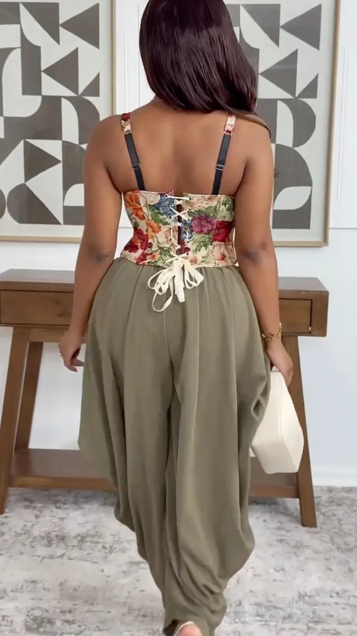 Women's Tank Top + Wide-leg Pants Casual Set