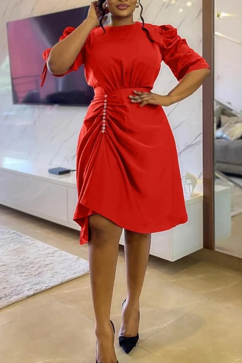 Women's Button Front Party Mini Dress