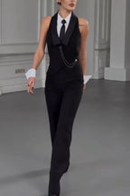Womens Collar Top+ Pants Temperament Formal Suit
