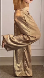 Women's V-neck Knitted Top + Wide-leg Pants Casual Suit