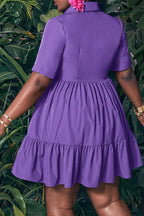 Women's Summer Casual Dress With Standard Shoulder, Cinched Waist Design And Round Neck Hem