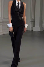 Womens Collar Top+ Pants Temperament Formal Suit