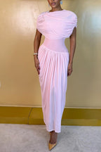 Women's Elegant Party Slim Fit Pleated Midi Dress