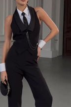 Womens Collar Top+ Pants Temperament Formal Suit