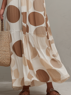 Lightweight Pleated Printed Maxi Dress