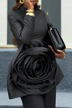 Women's Elegant 3D-Floral Trim Top or Pants