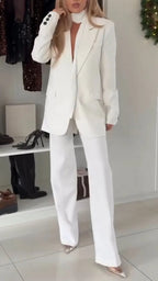 Women Collar Blazer+ Pants Temperament Commuting Suit