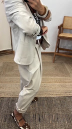 Women Collar Jacket+pants Temperament Commuting Suit