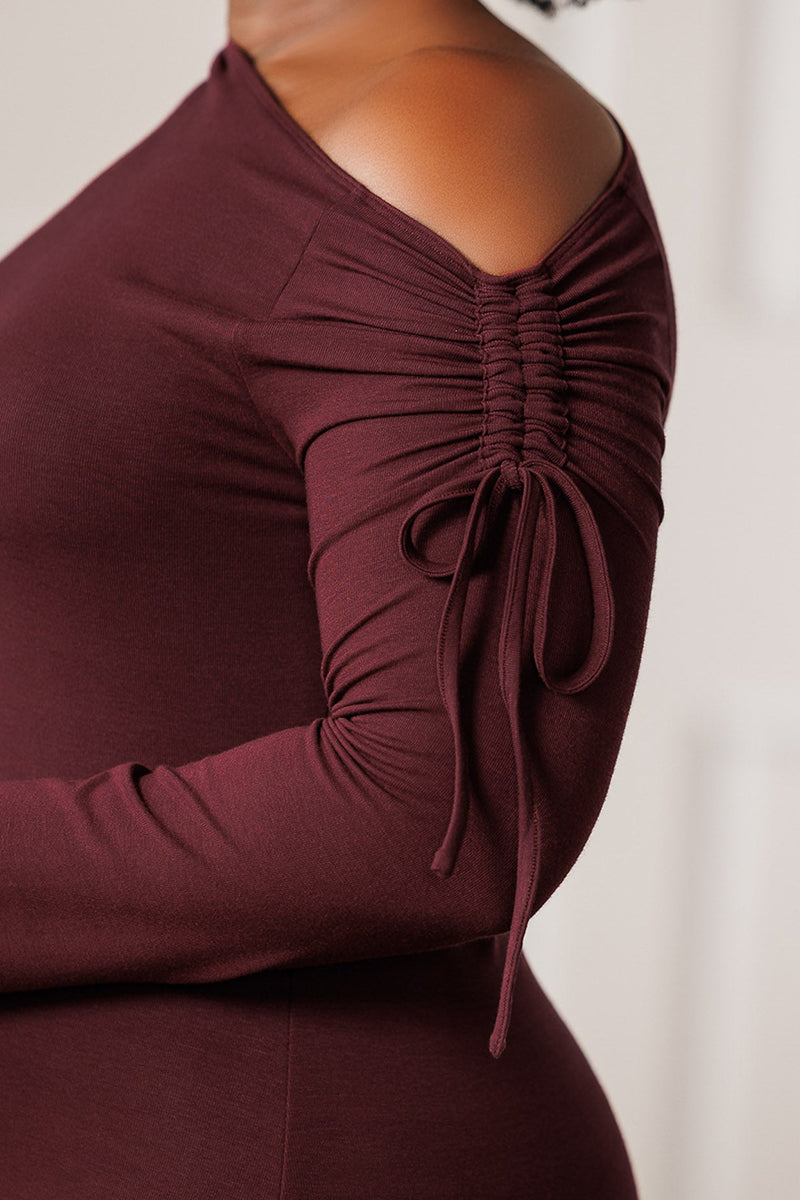 Women's Long Off Shoulder Bodycon Party Dress