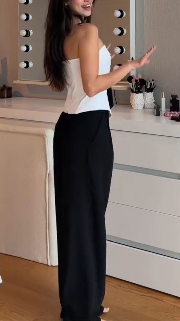 Women's Tie Vest + Trousers Fashion Suit
