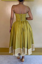 Women's Elegant Thin Strap Slim Vest or A Line Skirt