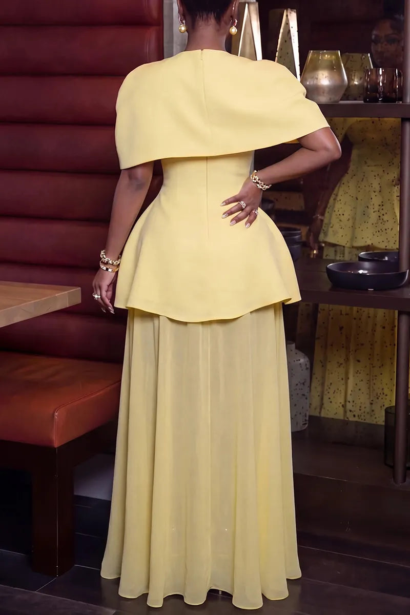 Women's Elegant Slim-Fit Mesh-Panel Dress Set