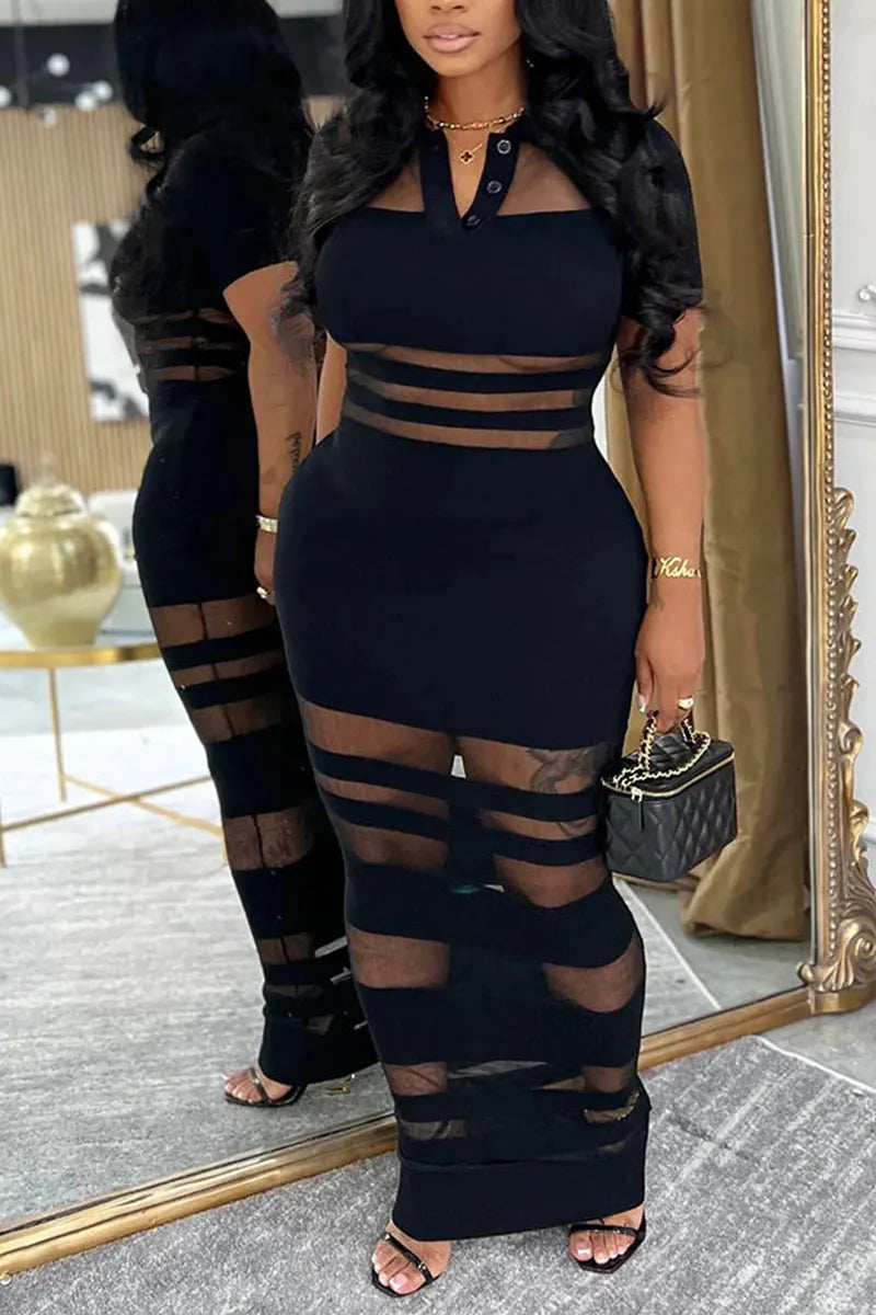 Women's Party Cutout Bodycon Maxi Dress