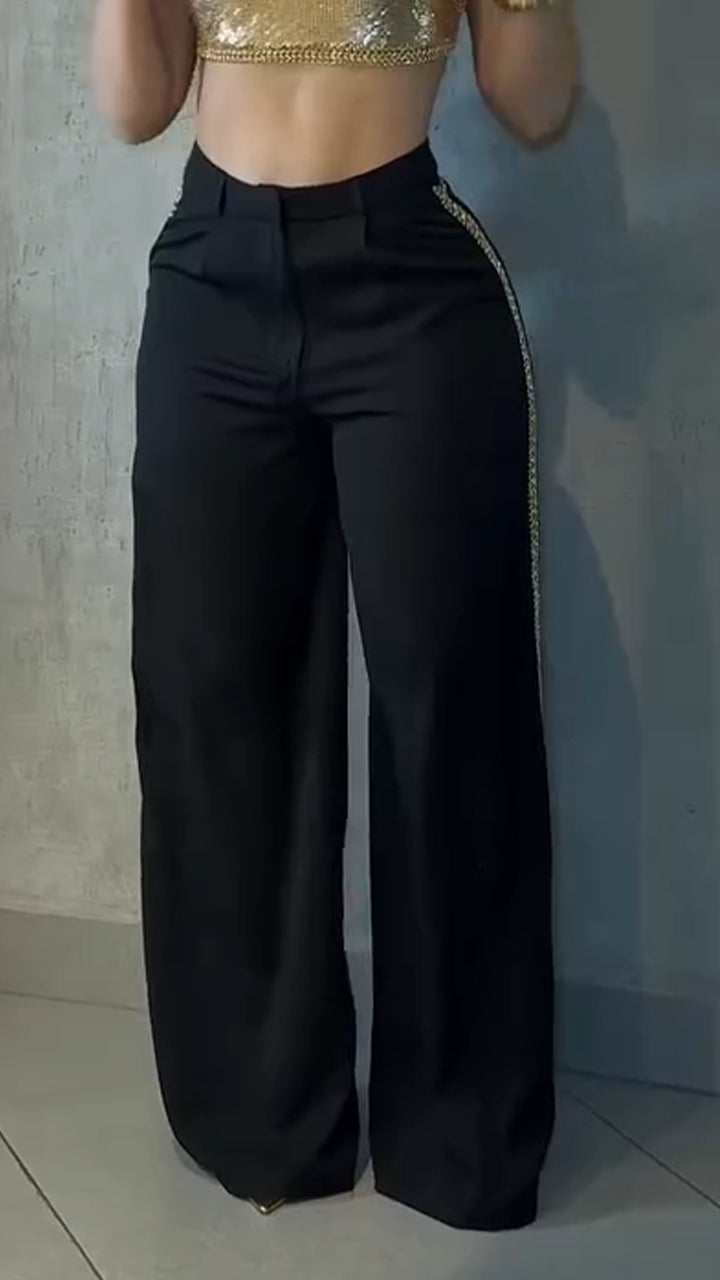 Women Halter Neck Top + Pants Sexy Casual Suit