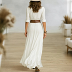 Women's Vintage Elegant White Maxi Dress