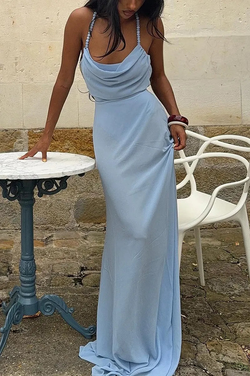 Women's Backless Long Party Dress