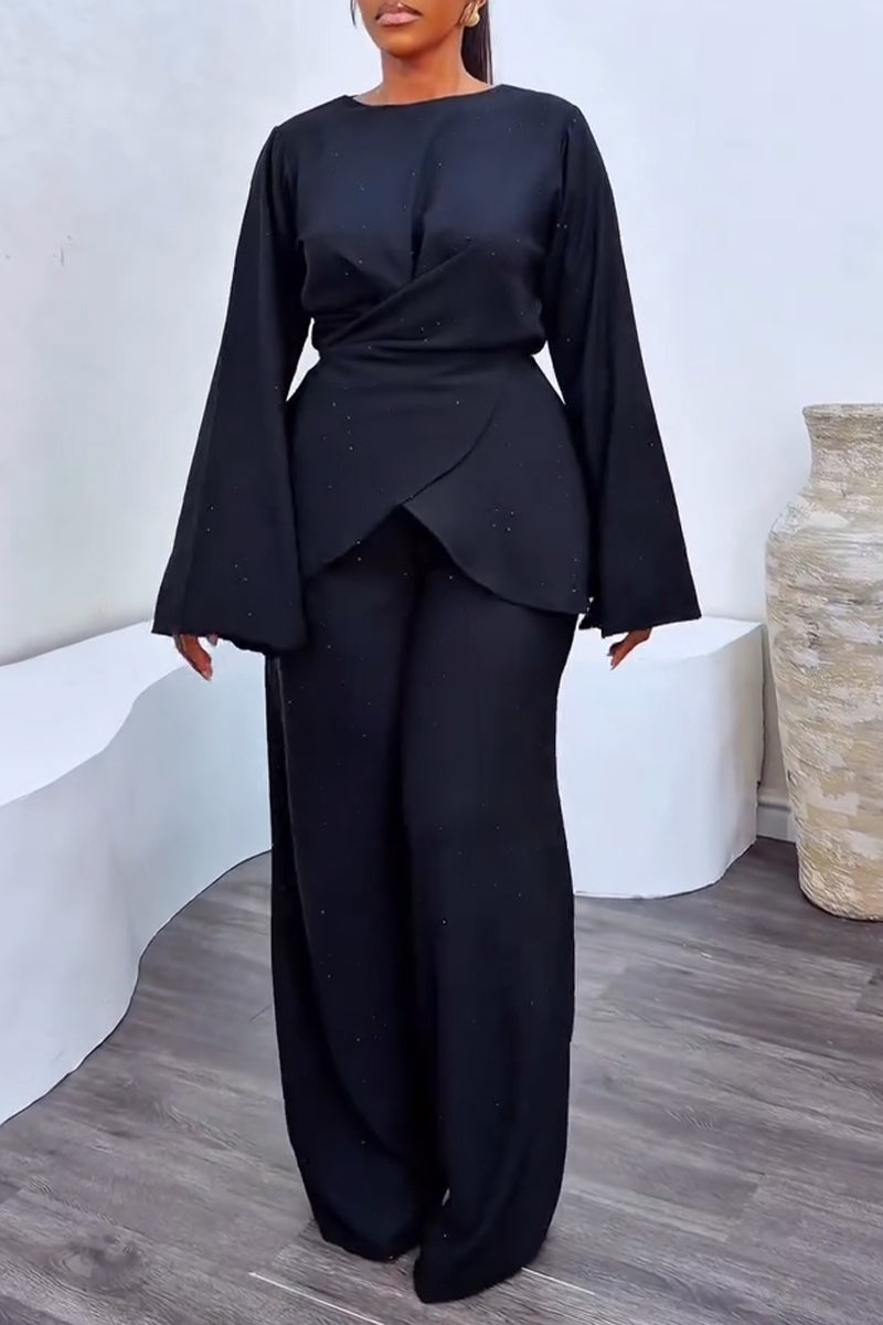 Women's Fashion Shimmer Cross-Tie Shirts or Pants