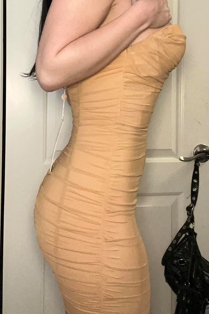 Women's Strapless Boning Bodycon Party Dress