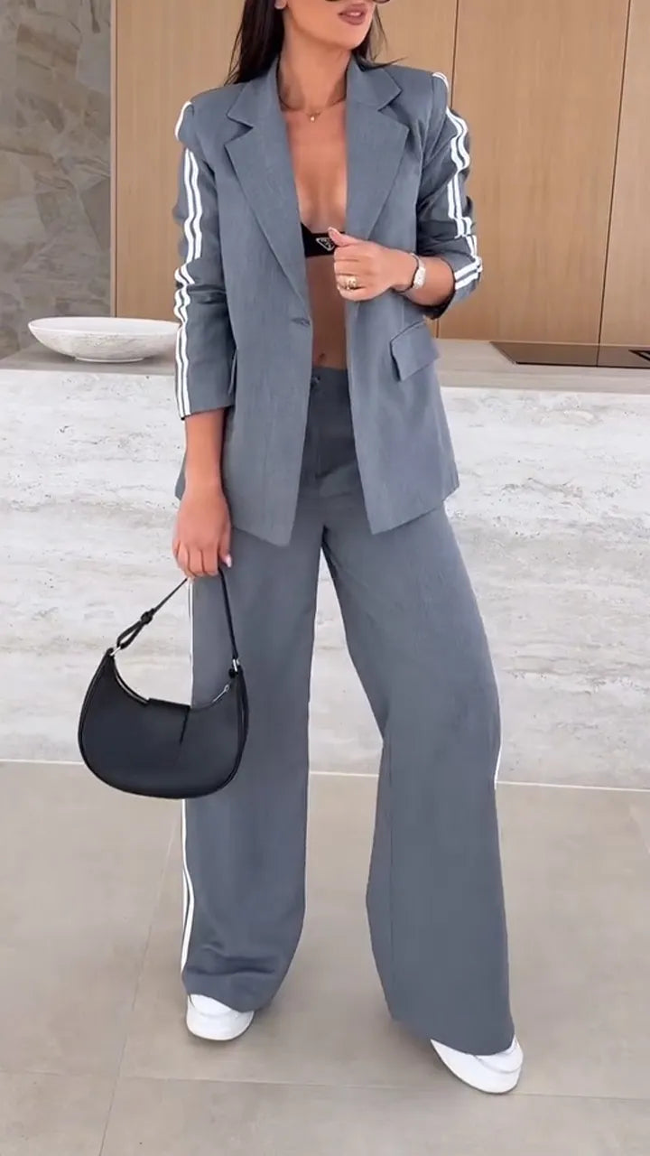Womens Lapel Vertical Commuter Temperature Set