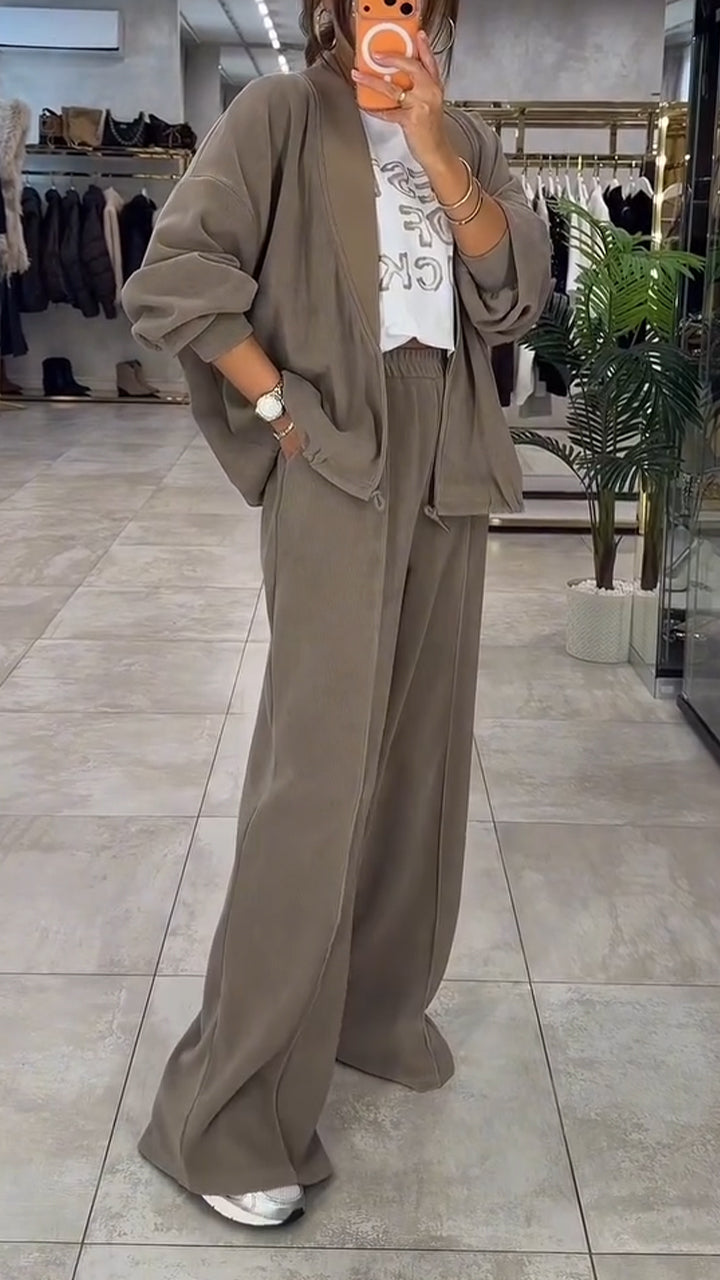 Women Jacket+ Pants Casual Suit