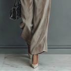 Velvet Cloud Oversized Co-ord Set: Luxe Turtleneck & Tailored Wide-Leg Pants