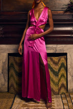 Women's Elegant High Slit Sexy Evening Gown