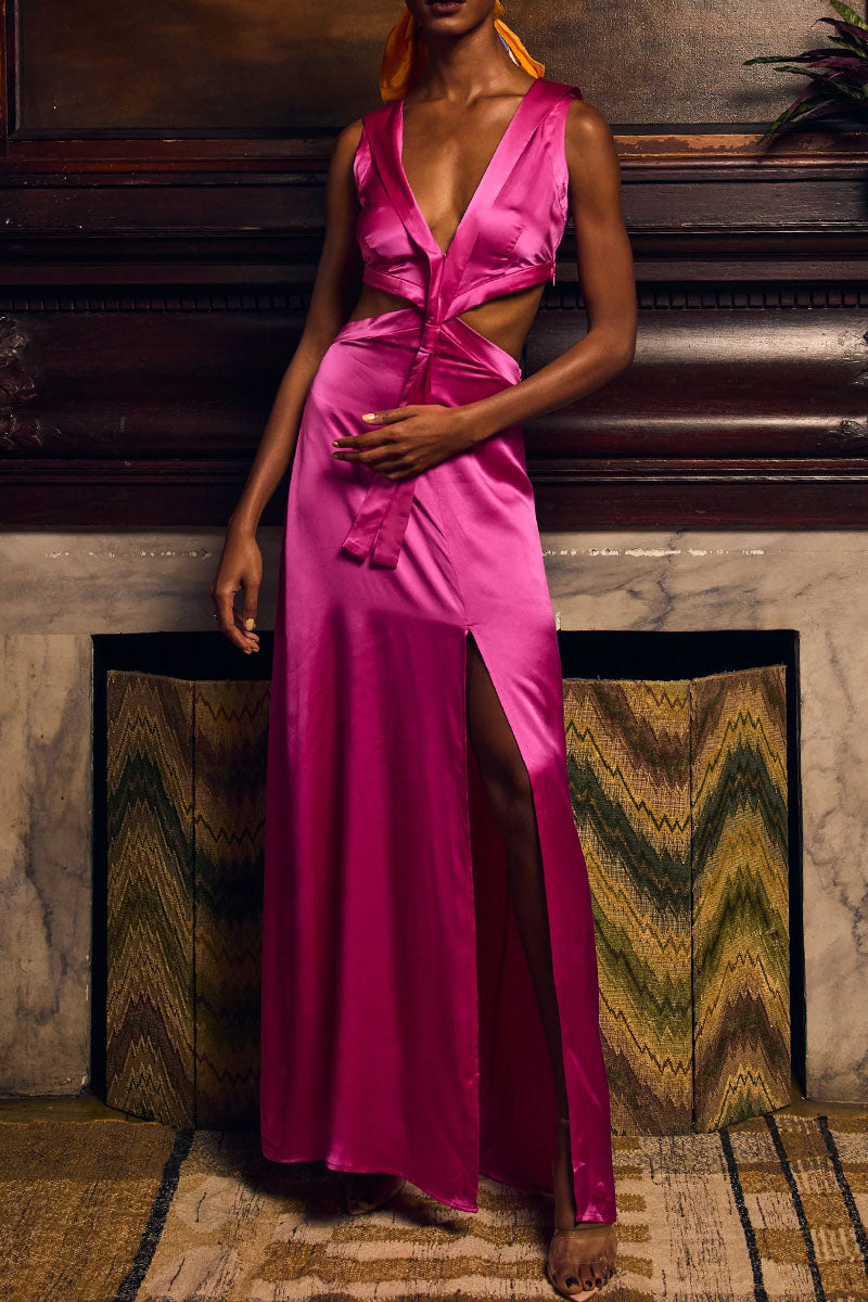 Women's Elegant High Slit Sexy Evening Gown