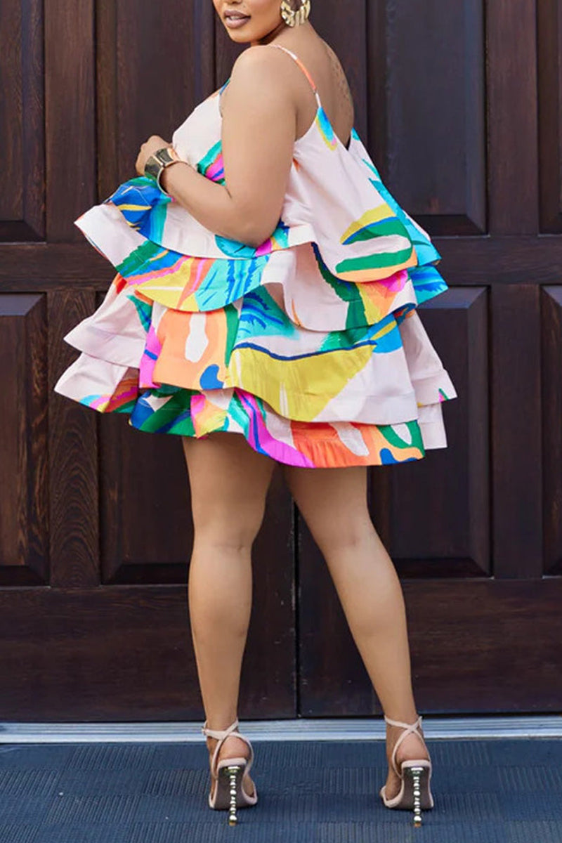 Women's Party Dress With Tiered Hem