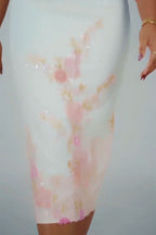 Women's Elegant Floral Lace Panel Dress