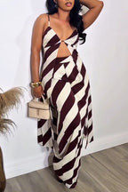 Women's Casual Stripe Long Vest Pants Set