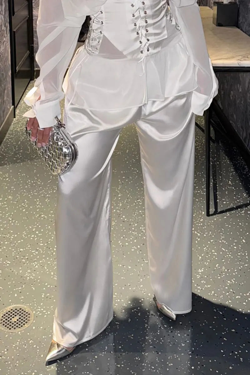 Women's Casual Tie Waist Blouse or Pants