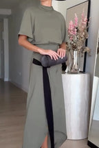 Women's Color Block Long Commuter Dress