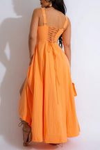 Women's Vacation Style Long Strappy Dress