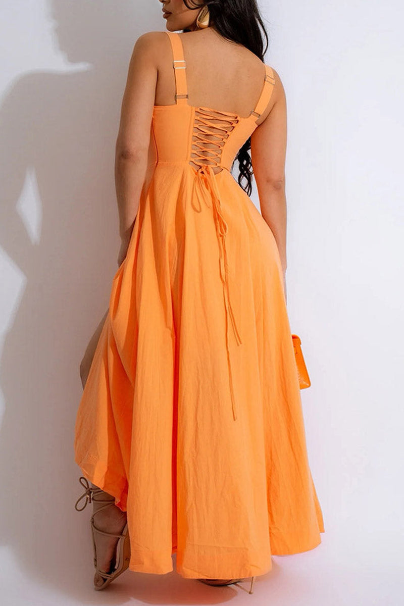Women's Vacation Style Long Strappy Dress