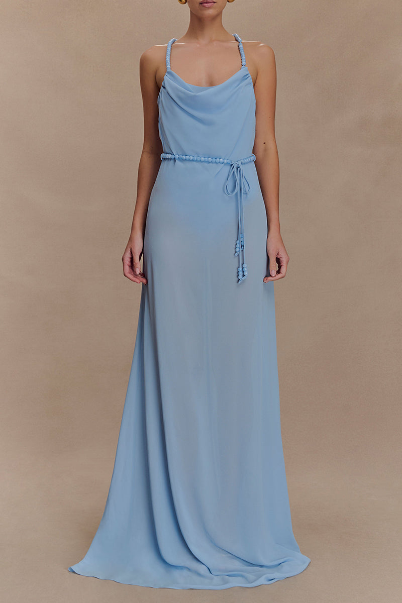 Women's Backless Long Party Dress