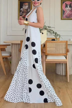 Women's Summer Bestseller Resort Polka-Dot Halter Dress