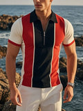 Men's Casual Fashion Color Block Short Sleeve T-Shirt