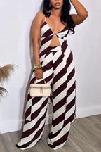 Women's Casual Stripe Long Vest Pants Set