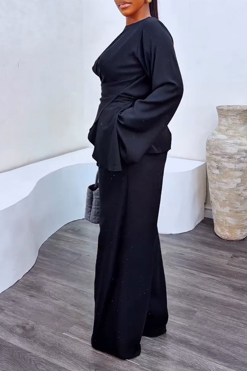 Women's Fashion Shimmer Cross-Tie Shirts or Pants