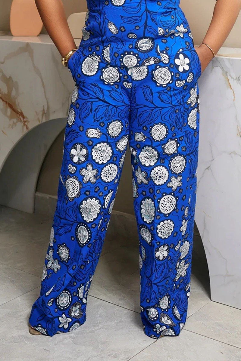 Women's Vibrant Ankara Print Halter Crop Top Or Flowy Pants