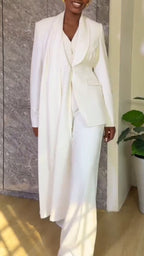 Womens Lapel Jacket and Trousers Temperament Commuter Suit