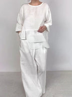 Women Stylish Plain Satin Three-pieces Set