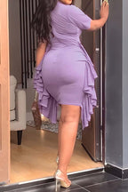 Women's Party Dress Ruffled Bodycon Dress