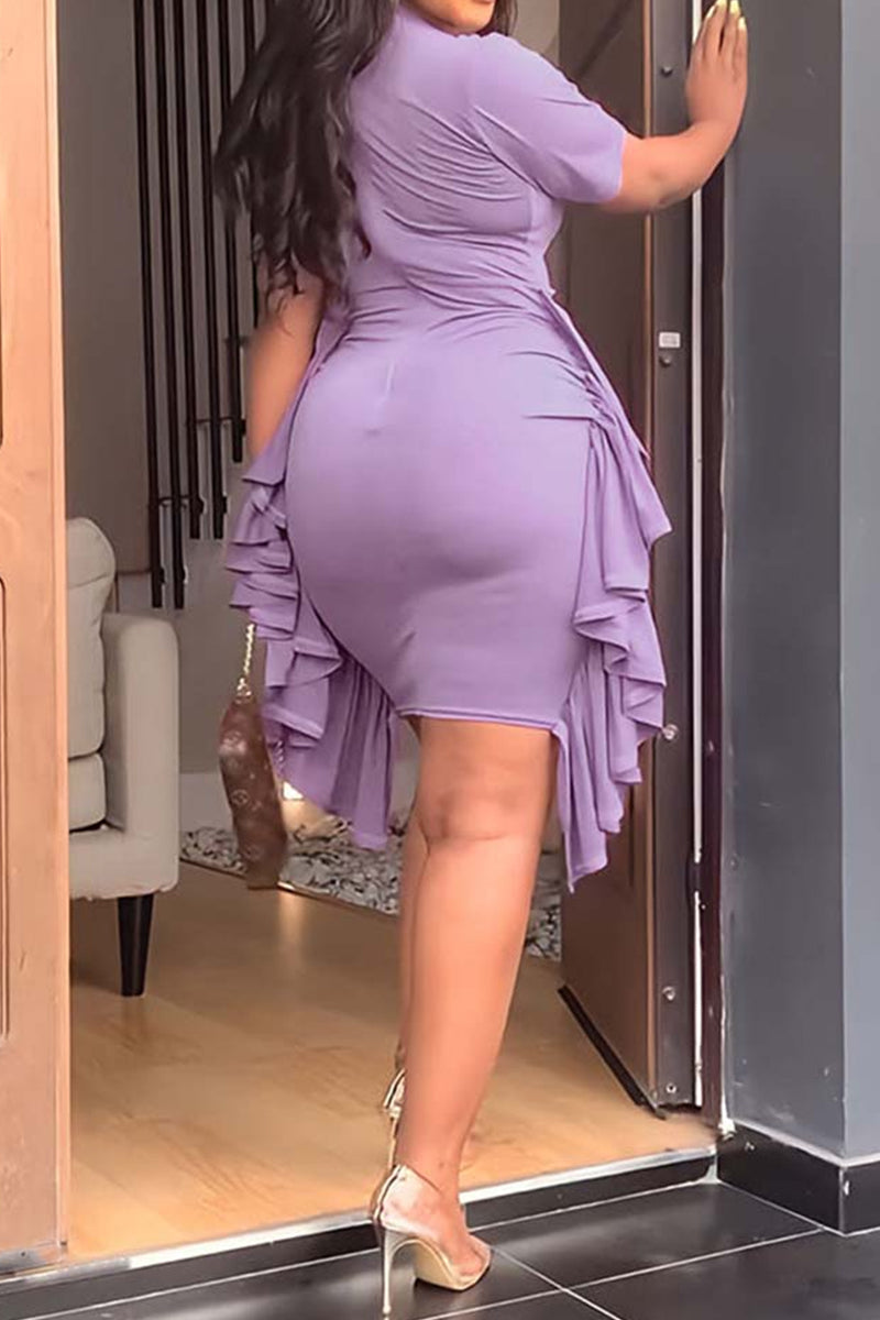 Women's Party Dress Ruffled Bodycon Dress