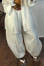 Women's Casual Oversized Shirt Or Voluminous Pants