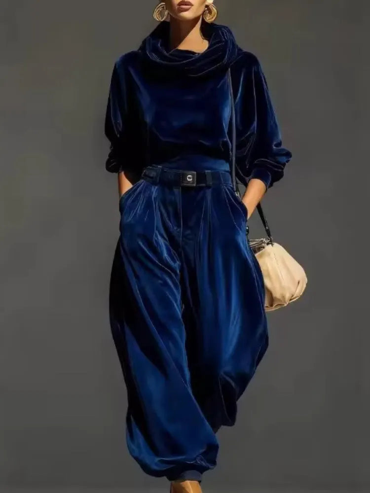Women Round Neck Casual Suit