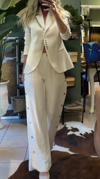 Women Collar Jacket+ Pants Temperament Commuting Suit