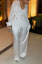 Women's Casual Tie Waist Blouse or Pants