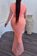 Women's Elegant Party Pleated Slim Fit Dress